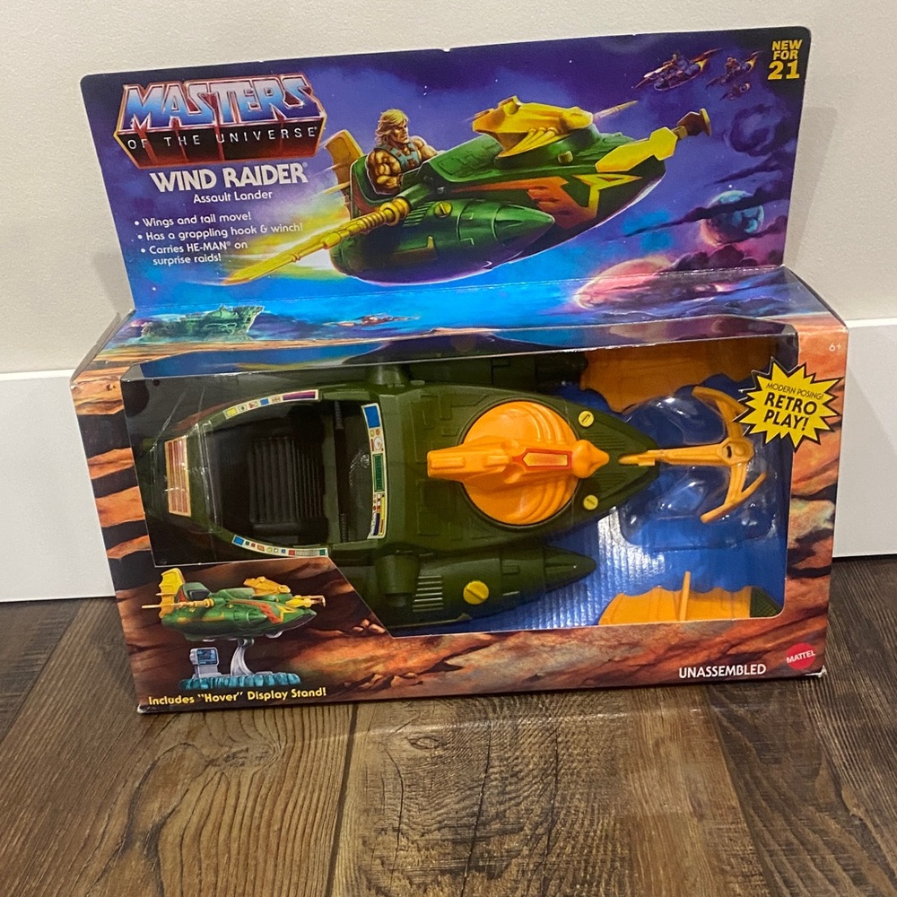 Brand New Mattel Masters of the Universe Wind Raider - Green and Yellow